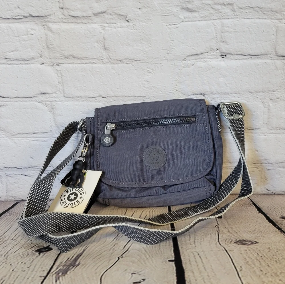 Kipling Sabian Crossbody Mini Bag, Night Grey, Handbag - Picture 2 of 8